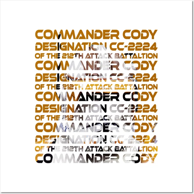 CC-2224 COMMANDER CODY LEADER OF THE 212th ATTACK BATTALION (LIGHT COLORS) Wall Art by TSOL Games